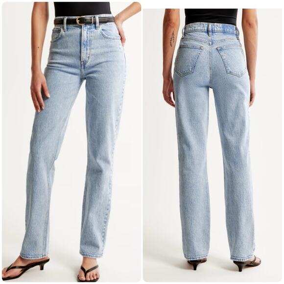 Abercrombie & Fitch Denim - Abercrombie & Fitch Ultra High Rise 90s Straight Jean Vintage Comfort Stretch